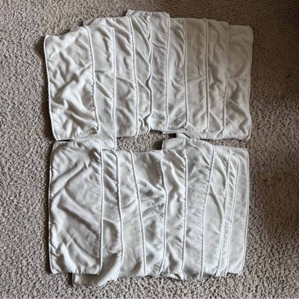 Lot of 18 homemade cloth diaper inserts + 4 workhorse inserts